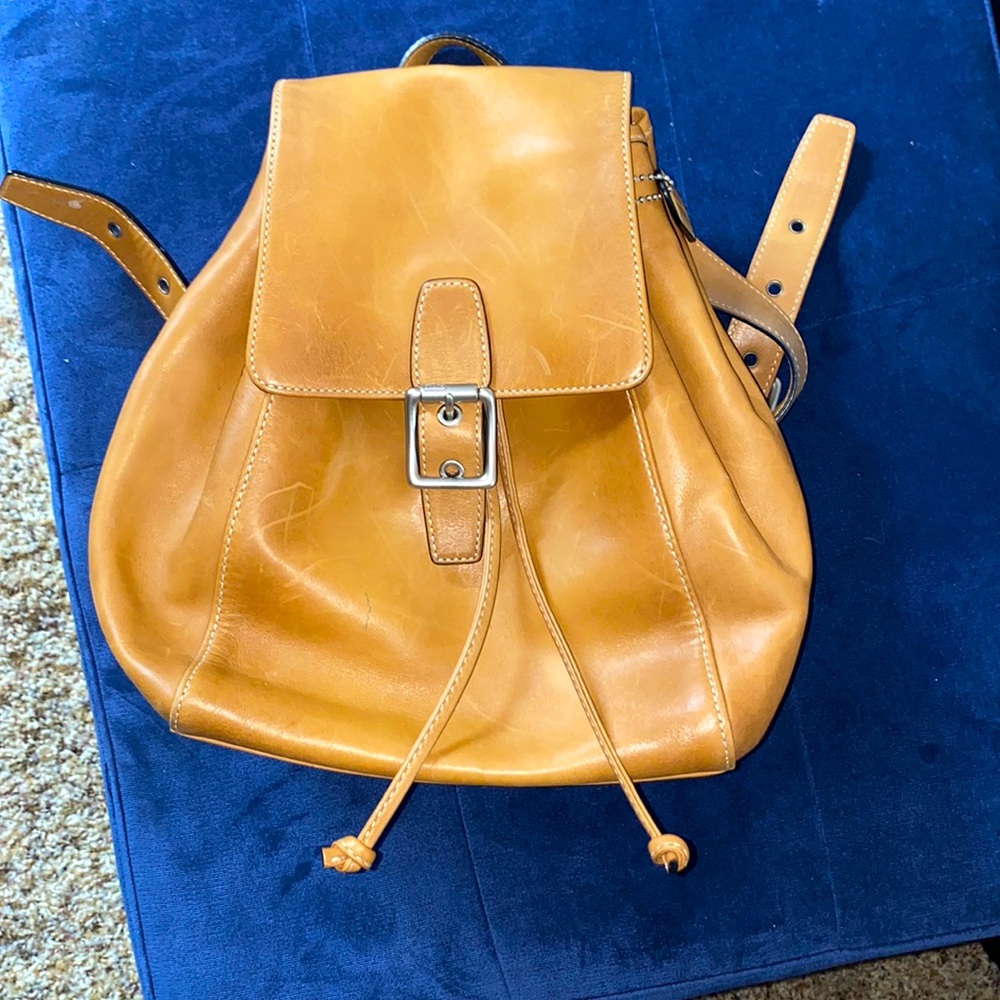 Small leather backpack